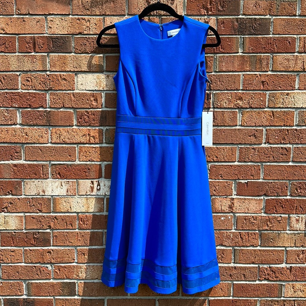 Calvin Klein dress blue size 2 New with tags - Picture 5 of 16